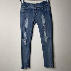 Para Distressed Skinny Denim Jeans